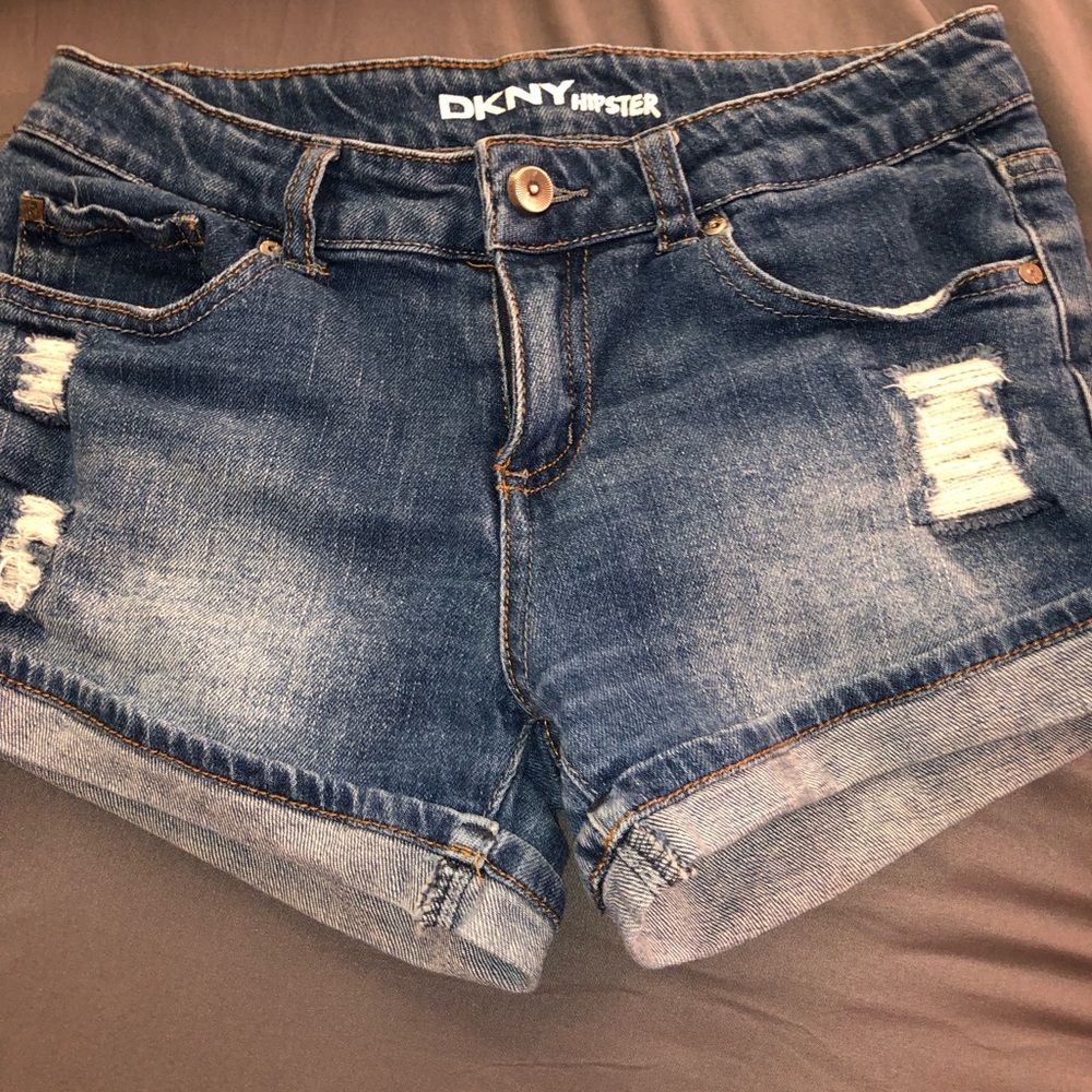 DKNY HIPSTER SHORTS.  SIZE:14